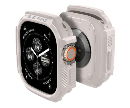 Etui / obudowa na smartwatcha Spigen Rugged Armor Apple Watch Ultra 1 / 2 (49 Mm) Dune Beige